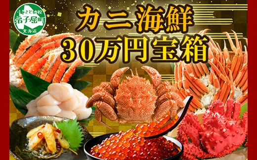 309. カニ海鮮 宝箱 ズワイガニ タラバ 毛蟹 花咲蟹 帆立 いくら 送料無料 北海道 弟子屈町