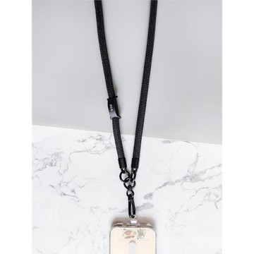 木兮原創露營戶外徒步10mm斜跨登山男結實耐用含墊片黑色手機掛繩