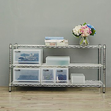 dayneeds 輕型 120x45x60cm 三層電鍍(鎖管)鐵架 波浪架/收納架/置物架