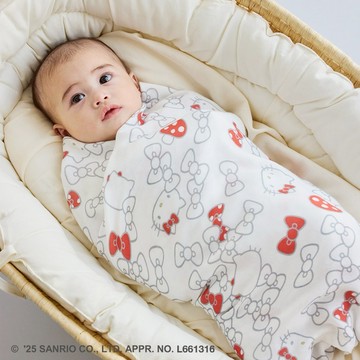 【安琪兒婦嬰百貨】Hoppetta 竹纖維多功能紗布包巾 HELLO KITTY聯名款