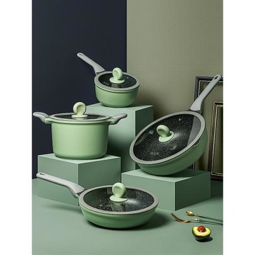 炊大皇鍋具套裝家用鍋四件套廚房全套鍋具不粘鍋組合燃氣電磁爐鍋