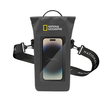 National Geographic Dry Bag 防水手機袋2L 手機套 滑雪 漂浮 防水套 - 黑色
