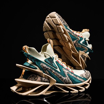 秋季透氣薄款國潮炫酷休閑運動鞋年新款男士刀鋒減震跑步潮鞋