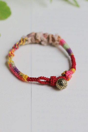 No.8-原創 & 森繫手繩 銅扣手環 | 全手工編繩 個性 文藝