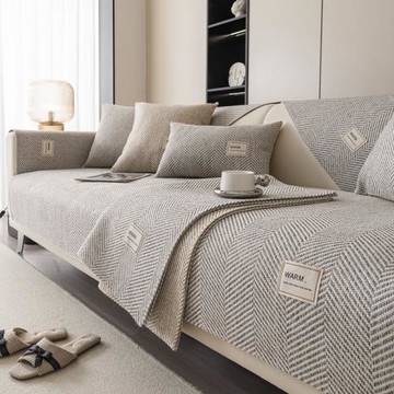 康居日式仿棉麻沙發墊2025新款防貓爪高級感防滑沙發套罩蓋布坐墊