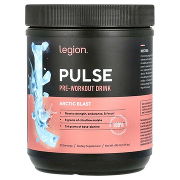Legion Athletics, Pulse，鍛鍊前飲品，極地風暴，1.09 磅（496 克）