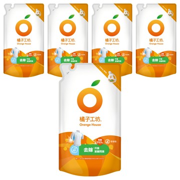 Orange House 橘子工坊 天然濃縮制菌去味洗衣精補充包  650ml  5包