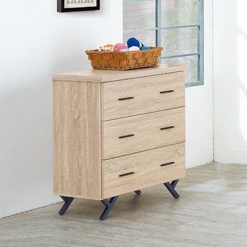 Boden-庫克2.7尺工業風三斗櫃