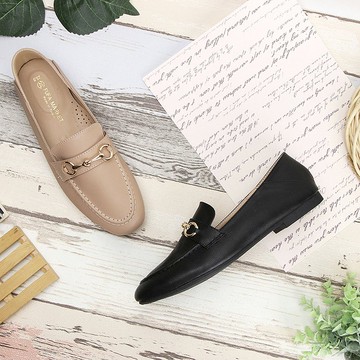 馬銜釦縫線樂福鞋 1BE98