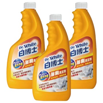 白博士 浴廁PLUS清潔劑補充包 快速去污  600g  3瓶