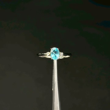 菩薩指定款 |藍磷灰石 珠寶級 簡約 平衡真實 寶石戒指 925純銀 活圍 QJ13-08