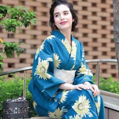 桜 印 【美品】人気ブランド きもの道楽 乙女椿 セオ浴衣 日本製