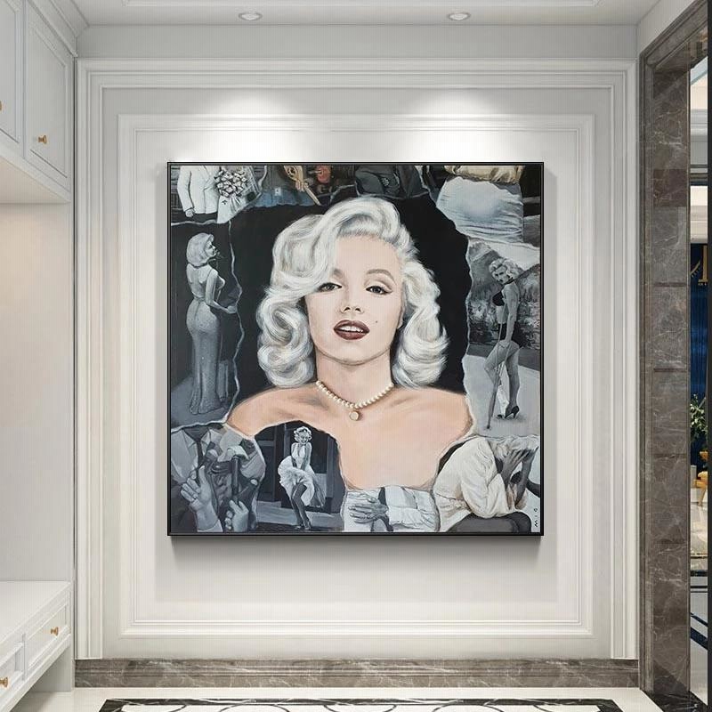 ポスター マリリン モンロー Marilyn Monroe キャンバスアートポスター 特大サイズ イラスト インテリア 雑貨 海外製 枠なし  70x70cm | LINEショッピング