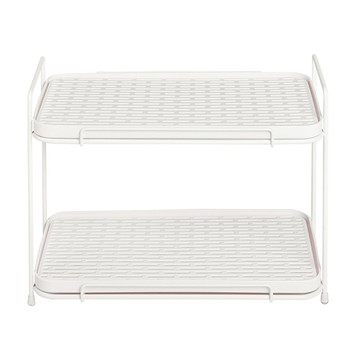 efactory Judy N 瀝水杯碗餐具收納架附托盤  白色  2層  1個