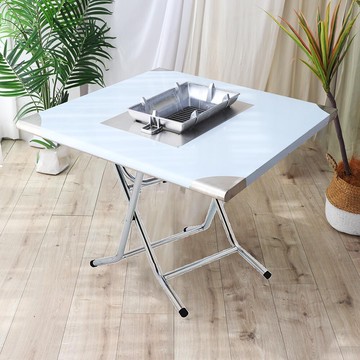 3尺x3尺折疊桌430不鏽鋼烤肉桌/露營桌/料理桌602666040-410家購