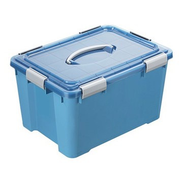 KEYWAY 聯府 Best 手提收納箱附輪  503 x 366 x 300mm  藍色  35L  1個