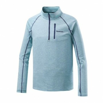 【【蘋果戶外】】山林 42P21 62 碧綠 男款 環保紗保暖半門襟保暖衣 中層衣/ 吸濕排汗透氣快乾 秋冬 Mountneer