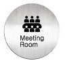 迪多deflect-o   612810C   Meeting  Room  英文會議室-鋁質圓形貼牌 / 個【APP滿額下單10%點數(單一帳號最高5000點)】1/31止