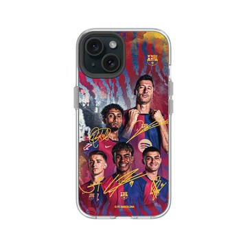 iPhone 15 Clear 透明 - FC Barcelona - Team 1 Signature Edition