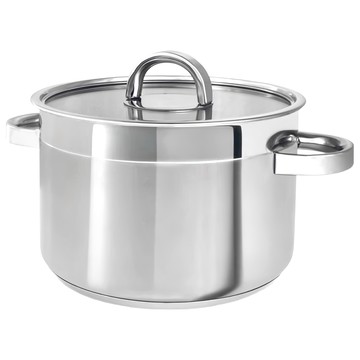 SILAMPOS 湯鍋 18cm 3L 18-10不鏽鋼 適用於瓦斯爐/電磁爐  海洋深  1個