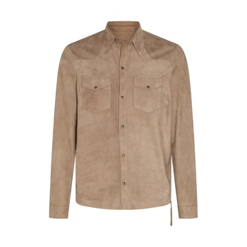 Salvatore Santoro - Sand Leather Shirt Jacket