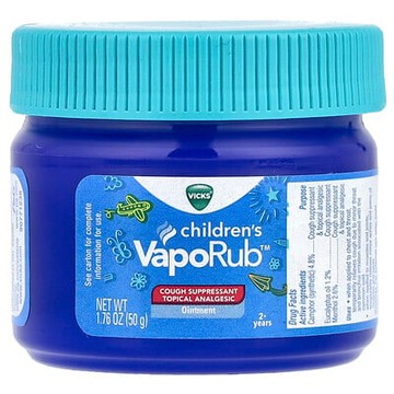 Vicks, Children's VapoRub™，軟膏，咳嗽舒緩，適合 2 歲以上兒童，1.76 盎司（50 克）
