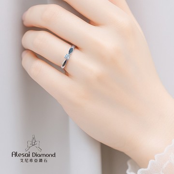 Alesai艾尼希亞鑽石 10分 四爪鑽戒 D/VVS1 3EX車工 培育鑽石