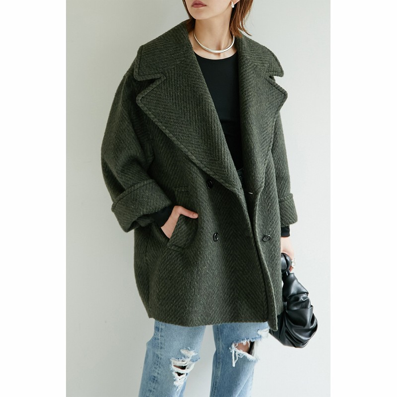 大草直子さんコラボ モヘヤシャギーハーフコート