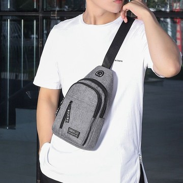 Bag House👜 新款胸包男士新款尼龍休閒運動旅遊胸前單肩斜挎包耐用 男生包包