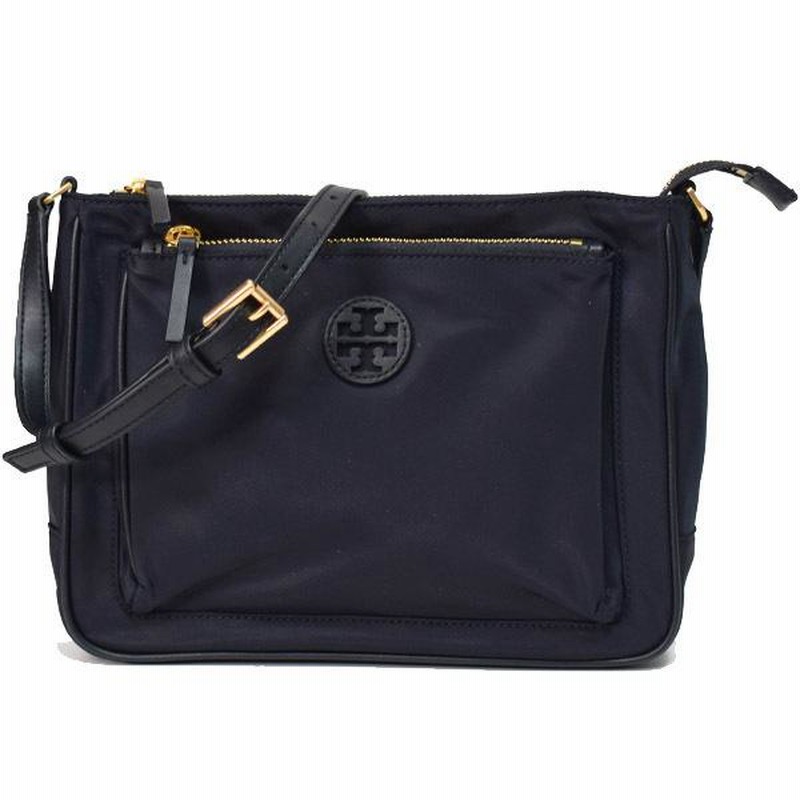 トリーバーチ ブラックバックパック TORY BURCH トリーバーチ バッグ ナイロン ロゴ スイングパック