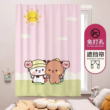 🔥臺灣出貨🔥魔術貼全遮光窗簾 窗簾 遮光窗簾 窗簾布 魔鬼氈窗簾 小窗簾 出租屋免打孔 隔熱窗簾 全遮光 不透光窗簾