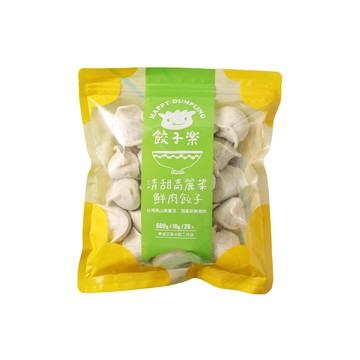 餃子樂 鮮肉餃子-高麗菜/韭菜(600g)_3包