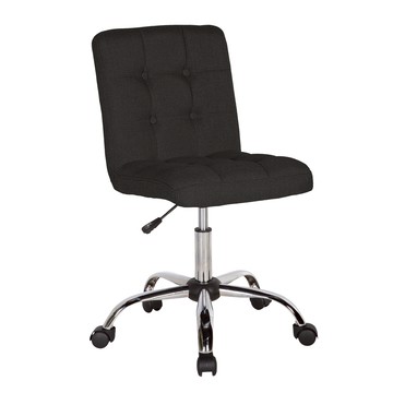 E-home Alice埃利斯可調式布面方格電腦椅-四色可選-黑色黑色