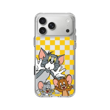 iPhone 17 Pro Max Clear Case（相機按鈕） 透明 - 湯姆貓與傑利鼠 Tom and Jerry - 大臉貼窗