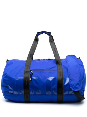 MSGM - logo-print holdall bag - men - Polyester/Polyester - One Size - Blue
