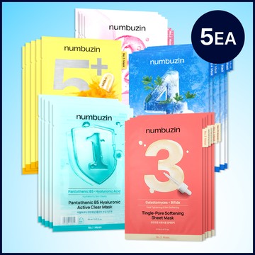numbuzin No.1-5 Sheet Mask (5 Sheets) [Choose 1]