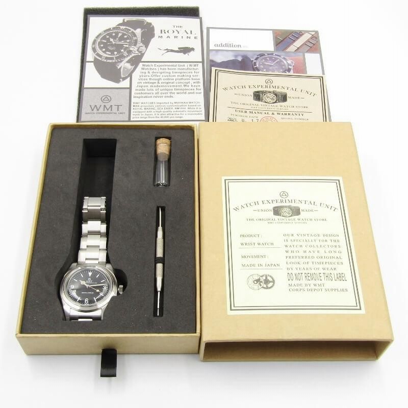 美品 WMT WATCH ダブルエムティー RM1950 MK2-369 EXCLUSIVE ROYAL MARINE エクスクルーシブ 自動巻き  SS ブラック 黒 30010995 | LINEショッピング