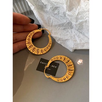 歐美老錢風金色絕美獨特夸張大圓圈耳環圈圈女輕奢高級感耳飾女夏