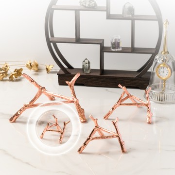 水晶的家 |金樹枝展示架(S)- 玫瑰金 水晶的豪宅、球座，提升居家品味 (小樹枝球座)