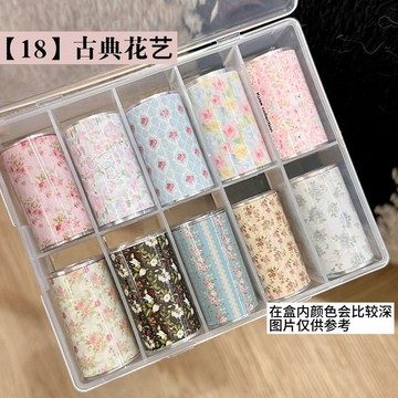 💗台灣出貨💗新款美甲轉印紙奶油碎花豬豬小草聯名少女可愛蝴蝶結牛仔ins風
