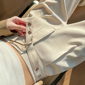 松緊腰闊腿褲女高腰垂感設計感小眾高級感褲子春秋直筒拖地西裝褲