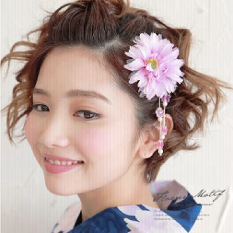髪飾り コサージュ 浴衣向け 花 フラワー ローズピンク ガーベラ クリアビーズ ブラ 小さめ 帯飾り 夏 ゆかた 髪留め 髪かざり 振り袖 ヘ 通販 Lineポイント最大1 0 Get Lineショッピング