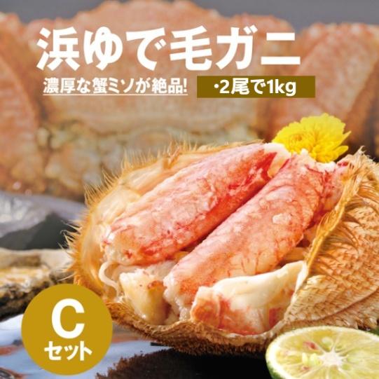 産地直送 2023お歳暮 冬ギフト　北海道 浜ゆで毛ガニ 2尾約1kg（C） 45 冷凍便　送料無料　蟹 カニ