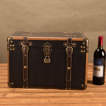 歐式復古收納整理箱儲物箱子木箱游戲百寶箱店鋪櫥窗陳列攝影道具