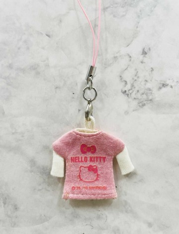 【震撼精品百貨】Hello Kitty 凱蒂貓~日本SANRIO三麗鷗 KITTY擦拭手機吊飾-粉衣服*29016