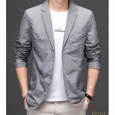 テーラードジャケット メンズ サマージャケット 綿麻 夏 通勤 ブレザー テーラード 紳士服 通気 ビジネスジャケット 1st Step Com