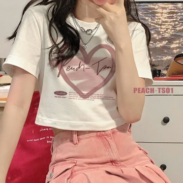 ins甜辣短版上衣女 學生韓版上衣 寬鬆上衣 鹽系短袖T恤 小眾夏季潮 印花純色字母短袖t 甜美上衣「樂購」