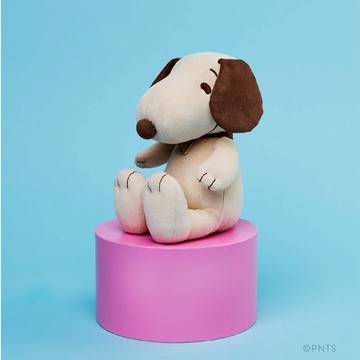 PEANUTS by BON TON TOYS｜Snoopy史努比麂皮填充玩偶-限量版 米色 17cm
