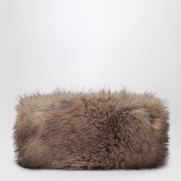 Zephyra headband in beige fur