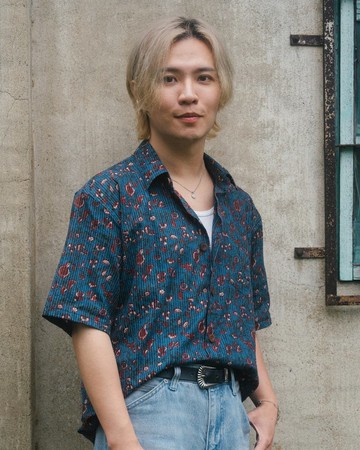 印度蓋染工藝純棉 男生襯衫 － 藤蔓海藍
